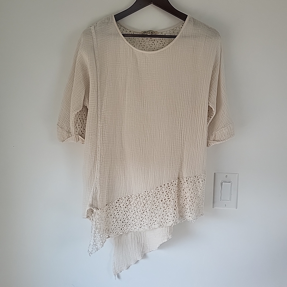Democracy Ivory Lace Top